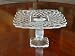 10 Crystal Trellis Column Center Pedestal Cake Stand Plate Saver