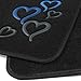 BDK Love Story Blue Design Carpet Floor Mats for Car SUV - 4 Piece Set, Blue, Licensed Prodcuts, Secure Backing