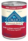 Blue Buffalo Canned Dog Food, Fish and Sweet Potato Recipe, (Pack of 12 12.5-Ounce Cans)