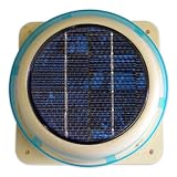 Solar Panel Ventilator Vent Fan for House, Home, Roof, Shed, Boat - Mounts on Roofing, Fiberglass, Wood, Metal, Glass almost any type of Surface