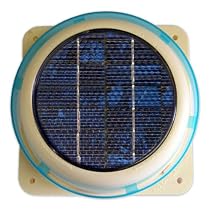 Solar Panel Ventilator Vent Fan for House, Home, Roof, Shed, Boat - Mounts on Roofing, Fiberglass, Wood, Metal, Glass almost any type of Surface