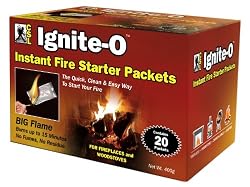 Ignite-O Instant Fire Starter Packets, 20 Packets  380g  (Pack of 2)