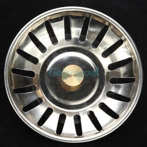 2x Stainless Steel Home Kitchen Sink Drain Stopper Basket Strainer Waste Plug