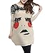 ELLAZHU Women Baggy Face Print Knit Pullover Sweater Onesize GY269 Face