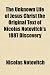 The Unknown Life of Jesus Christ the Original Text of Nicolas Notovitch's 1887 Discovery