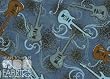 By The Yard Rock Guitars Quilt Cotton Flannel Fabric