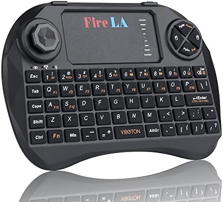 Fire LA Mini 2.4GHz Wireless 3 in 1 Keyboard with Mouse Touchpad for Android TV BOX/PS3/Xbox 360/TV Box/PC with Windows OS, Mac, Linux (Black)