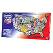 License Plates 1000 pc USA-Shaped Jigsaw Puzzle by TDC Games