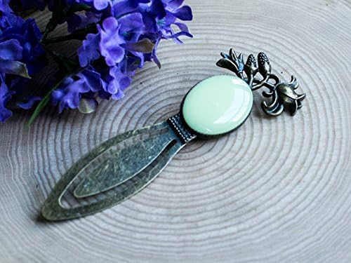 Glow in the Dark Bookmark, Vintage Style Bookmark, Glow in the Dark Bronze Bookmark, Book Lovers Gift, Book Accessories