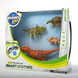 Discovery Kids - 3" Smart Animals 4 Pack - Cretaceous T-Rex, Protoceratops, Torosaurus, and Ankylosaurus