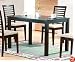 Contemporary Cappuccino Finish European Dining Table