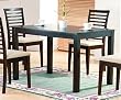 Contemporary Cappuccino Finish European Dining Table(TABLE ONLY)