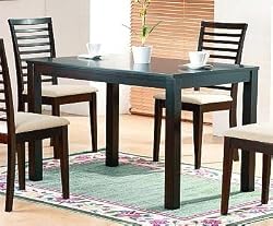 Contemporary Cappuccino Finish European Dining Table(TABLE ONLY)