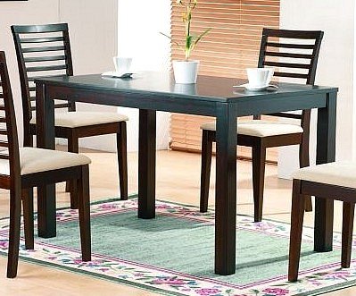 Contemporary Mahogany Finish European Dining Table