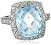 Amazon Essentials Sterling Silver Blue Topaz Ring, (previously Amazon Collection)