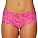 LoveFifi Women's Hip -Hugging Split Personality Crotchless Panty - Large/X-Large - Hot Pink