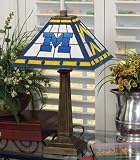 Michigan Wolverines Tiffany Style Glass Lamp