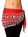Red Belly Dance Hip Scarf