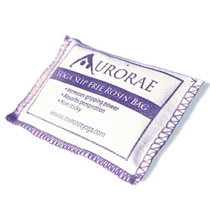 Aurorae Yoga Slip Free Rosin Bag. Stop Slipping on your Yoga Mat, Odor Free and Non Sticky. Made in USA.