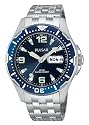 Pulsar Men's Sport Silver-Tone Stainless Steel Watch #PXN107