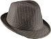 Trilby Hut mit Fischgrät Muster in braun!