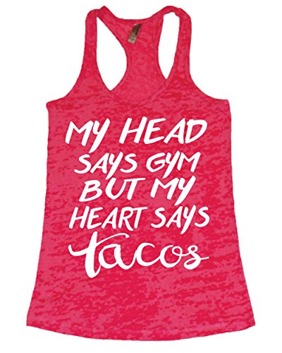 Heart Says PIZZA Burnout Gym Tank Top