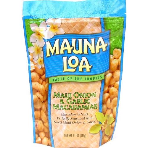 ** Mauna Loa Maui Onion & Garlic Macadamia Nuts 11Ounce Bag (Pack Of 12) pansywushiela