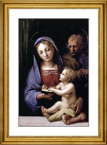 Giovan Francesco Penni The Holy Family of the Book - 21.5" x 26.5" Matted Framed Premium Archival Print
