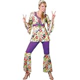 1960s Groovy Hippie Hippy Chick Fancy Dress Costume M