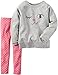Carter's Girls 2 Pc Playwear Sets, Heather, 4T