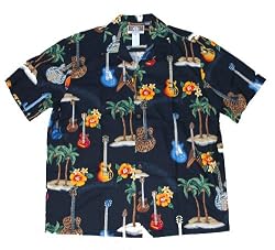 Top Quality Guitar Festival Hawaiian Aloha Shirt