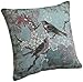 Brentwood 18-Inch Bird Tapestry Pillow, Blue Bird