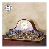 Thomas Kinkade Lamplight Village Decorative Mantel Clock by Hawthorne Village