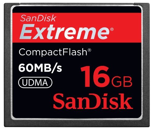 Sandisk 16GB Extreme CF memory card - UDMA 60MB/s 400x (SDCFX-016G-P61, Retail Package)