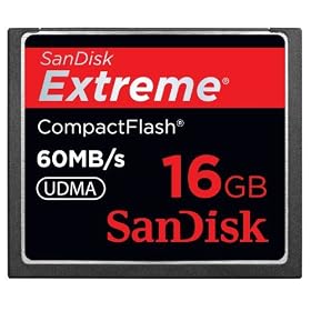 Sandisk 16GB Extreme UDMA 60MB/s Compact Flash Card SDCFX-016G-P61