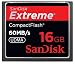 Sandisk 16GB Extreme CF memory card - UDMA 60MB/s 400x 
(SDCFX-016G-P61, Retail Package)