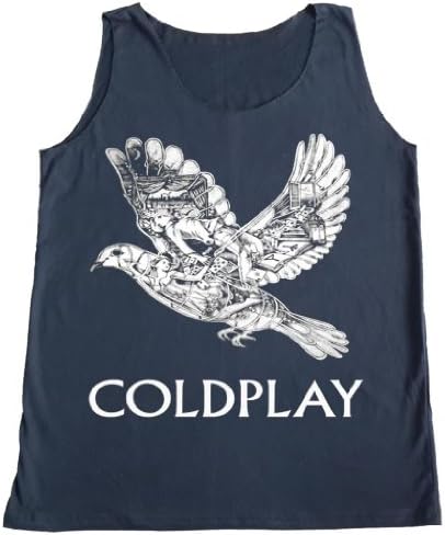TFM Men's Coldplay Bird Rock Tank Top S White