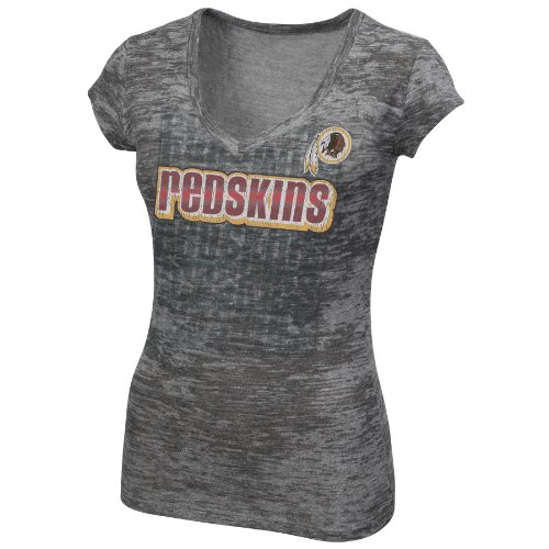 NFL Washington Redskins Pride Playing Short Sleeve Deep V-Neck Tri-Blnd Tee, Tri Gray Heather, X-Large
