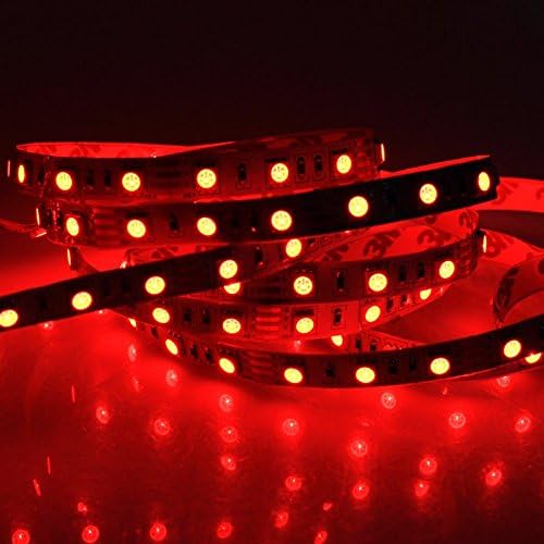 Zofei 1M/2M/3M/5M non-waterproof 60leds/m white PCB USB led Strip Light 5v 5050 SMD led Ribbon flexible tape neon TV Background lighting with usb cable port (2M, red)