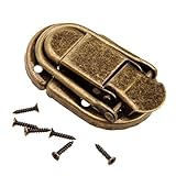 5個入り 木箱アクセサリー バックルスナップ シャックル ボックスロック 金属バックル ネジ付き 木箱装飾 60*33mm