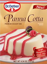 Oetker Panna Cotta (Creme Dessert w/ Raspbery Topping), 4.34-Ounce Boxes (Pack of 12)