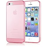 delightable24 Schutzhülle TPU Silikon Apple iPhone 5 / 5S Smartphone - Pink Transparent