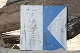 A NAUTICAL RUSTIC FLAG 8' X 8' - WOOD PANEL - NAUTICAL DECOR