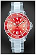 Ice-Watch - Classic Collection - Transparent Red - Medium ( 43 mm )