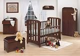 Tutti Bambini Pamplona Room Set-Walnut + FREE Glider & Stool