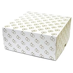 Gold Wedding Rings - Set of 4 Two Piece Gift Boxes (8" x 8" x 3.5")