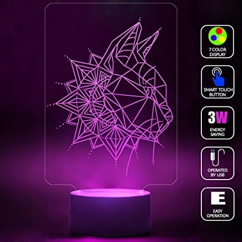 AmberLED Cat Lines Art Design Desk Lamp 3D 7 Color Change Touch Switch Table LED Light Night Lighting Home Decoration Household Accessories Toys