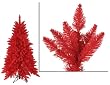 4.5' Pre-Lit Slim Red Ashley Spruce Artificial Christmas Tree - Red Lights