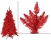 4.5' Pre-Lit Slim Red Ashley Spruce Artificial Christmas Tree - Red Lights