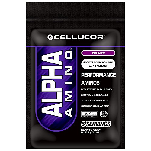 Cellucor Alpha Amino Acids Powder, BCAA Supplement for Endurance Recovery & Hydration, 5 Servings, Grape, G3